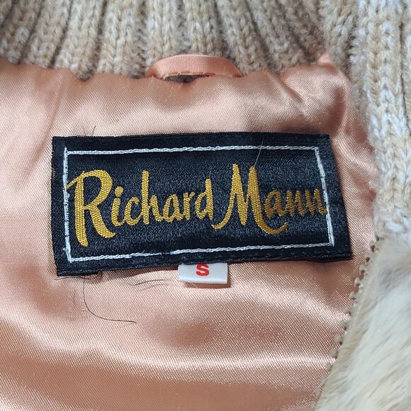 Richard Mann Vintage Fur Crochet knit jacket Boho Luxe Size Small Rare Statement - Picture 5 of 11